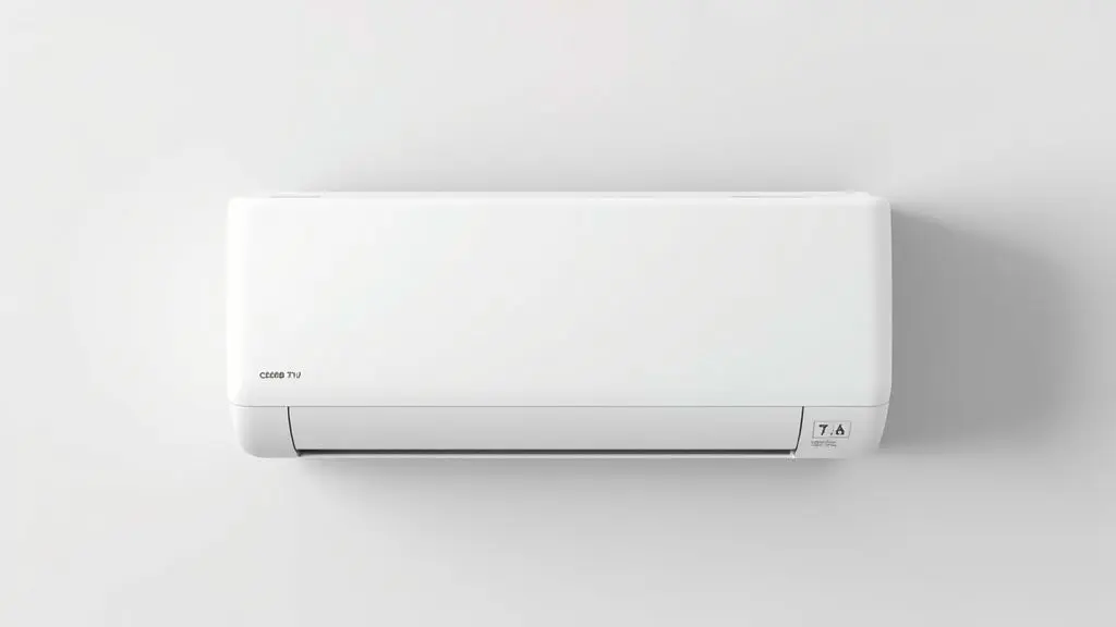 Ar-condicionado Consul Inverter 12.000 BTUs em destaque, mostrando o design moderno e clean da unidade interna em um fundo neutro de estúdio.