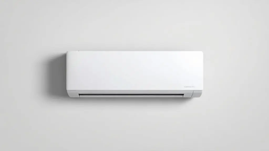 Um ar-condicionado Hisense split inverter branco e moderno, visto de frente em um fundo neutro, ilustrando a análise completa da marca para o review.