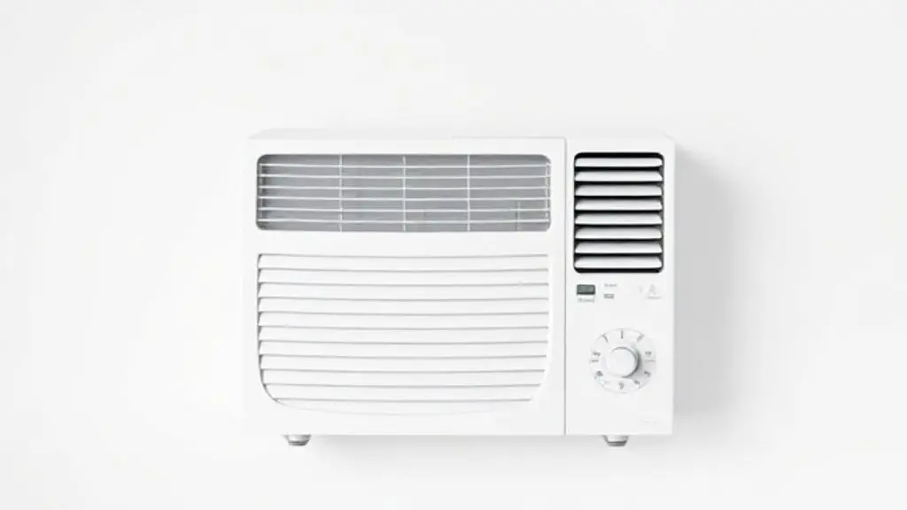 Ar-condicionado de janela branco e moderno, completamente limpo e higienizado, visto de frente em um fundo neutro, pronto para instalação.