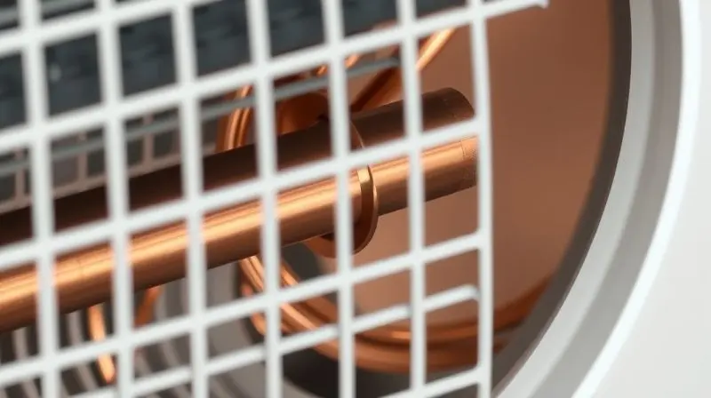 Detalhe dos materiais de alta qualidade e construção robusta de um ar-condicionado, simbolizando a confiabilidade e durabilidade da marca Daikin.