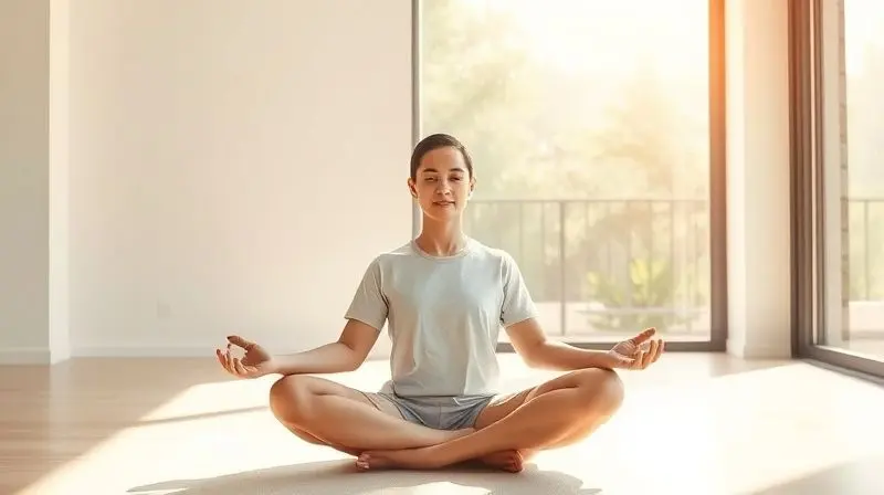 Mulher desfrutando de um ambiente silencioso e climatizado, ilustrando o conforto acústico de um ar-condicionado inverter de baixo ruído.