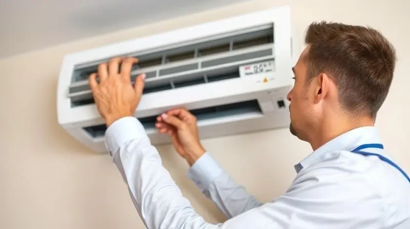 Técnico especializado realizando a manutenção e limpeza de um ar-condicionado Hitachi para garantir seu bom funcionamento e durabilidade.
