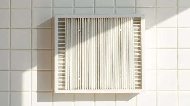 Filtro de ar condicionado limpo secando naturalmente na sombra para evitar danos, uma etapa crucial do processo de limpeza antes de reinstalar no aparelho.