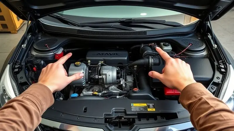 Mecânico profissional avaliando as peças de um sistema de ar-condicionado automotivo para determinar os fatores que influenciam no custo da instalação.