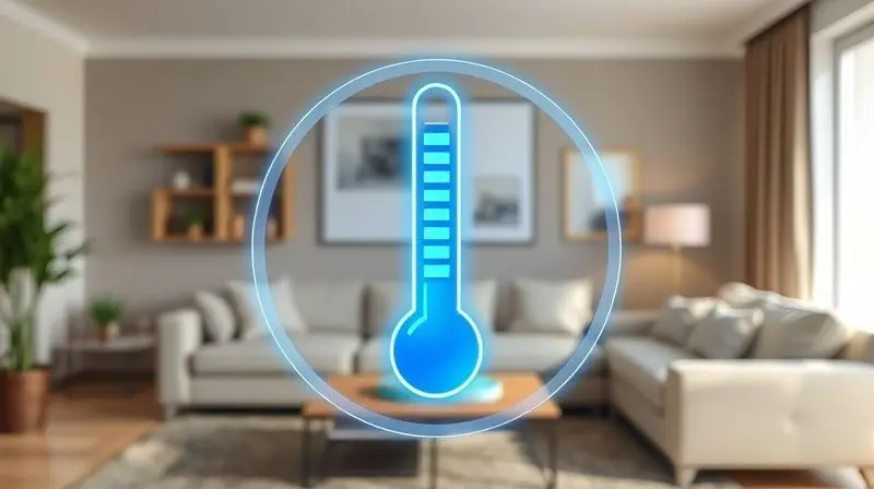 Ícone de termômetro brilhante simbolizando o conceito de BTU e a sua importância para a climatização e conforto de um ambiente.