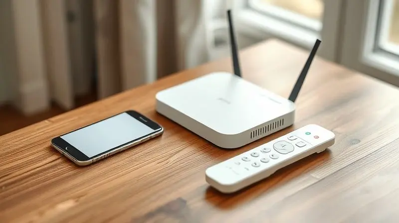 Componentes necessários para ligar o ar-condicionado pelo celular: smartphone, roteador Wi-Fi e um controle infravermelho inteligente.