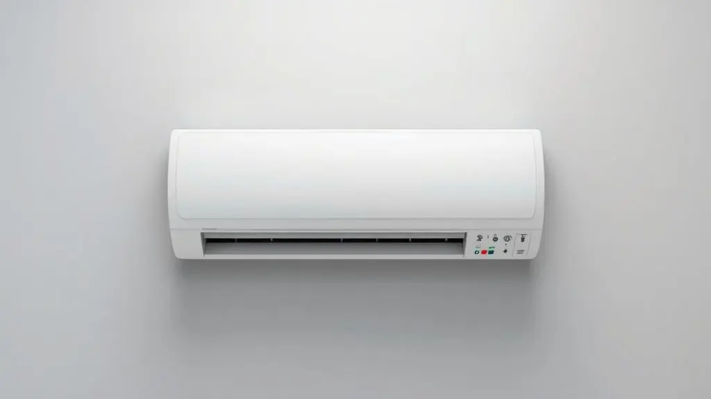 Análise completa do ar condicionado split Conforterm, mostrando a unidade interna branca e moderna em um fundo neutro, destacando seu design e características.